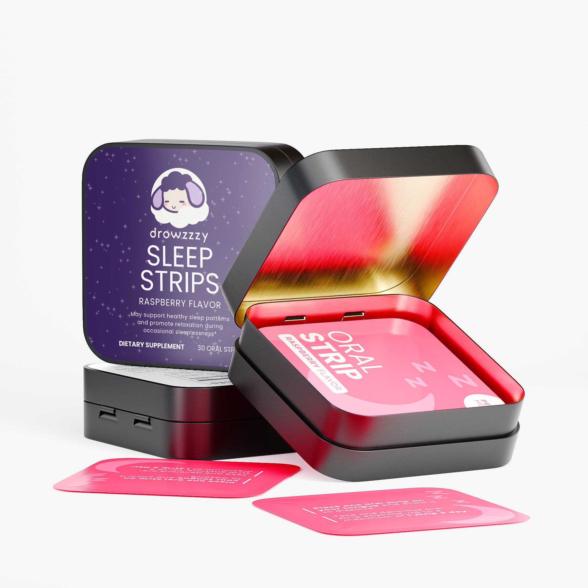 Drowzzzy Sleep Strips – Fast-Acting Oral Strips with Melatonin & Herbal Extracts