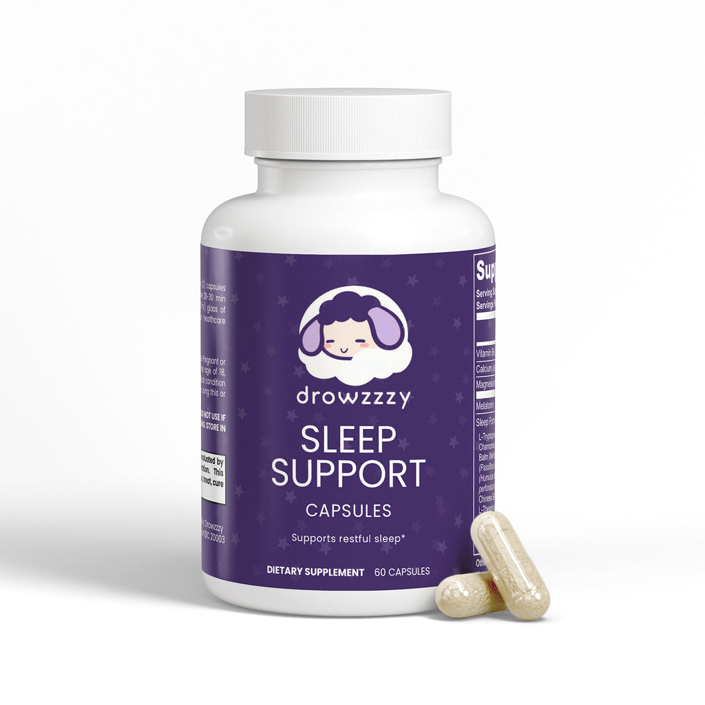 Drowzzzy Sleep Capsules – Natural Sleep Support with Valerian, Chamomile & Melatonin