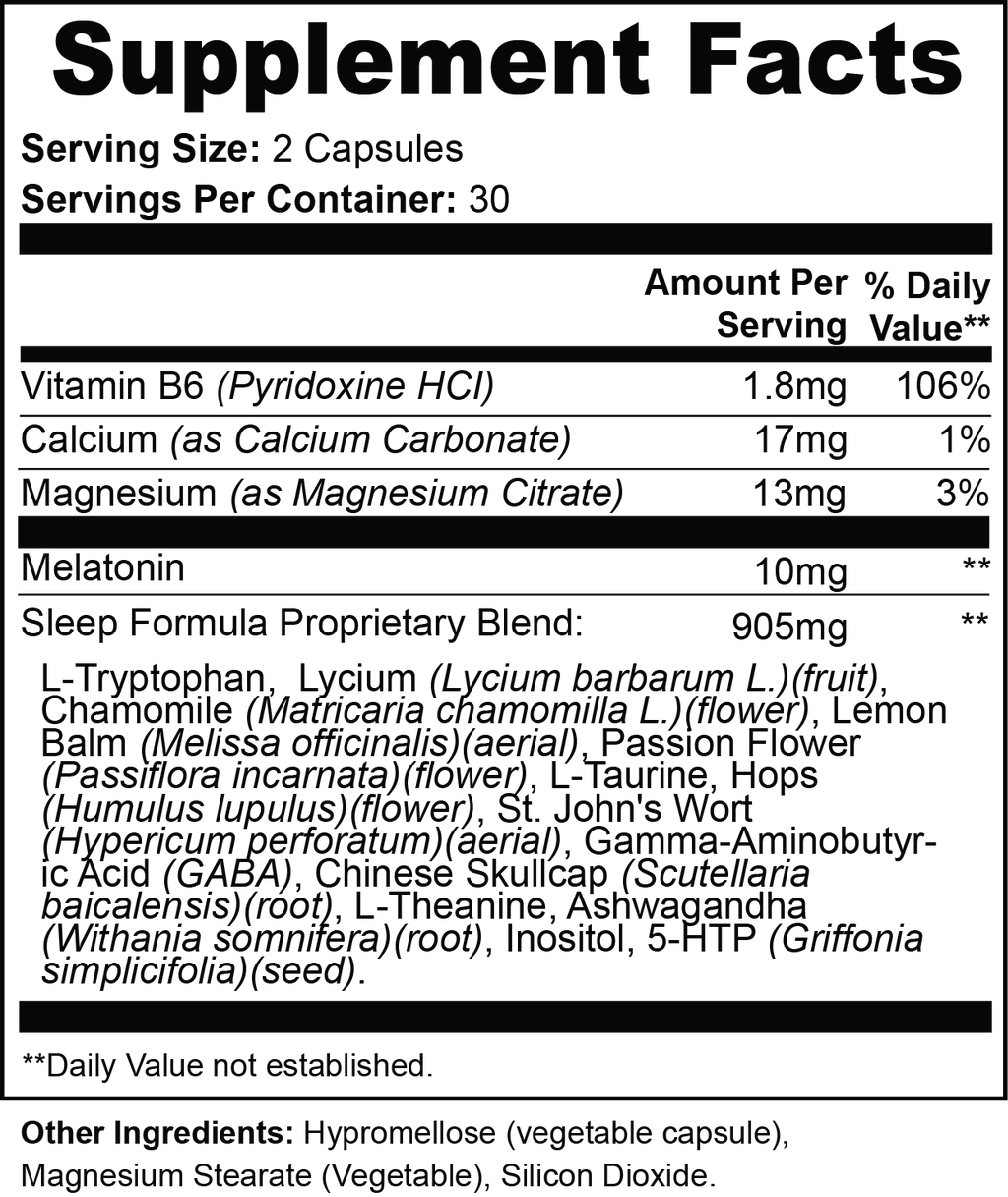 Drowzzzy Sleep Capsules – Natural Sleep Support with Valerian, Chamomile & Melatonin